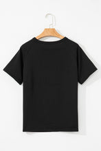 Load image into Gallery viewer, Beau Blue Striped Patch Front Casual Tee