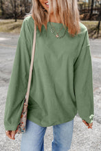 Load image into Gallery viewer, Grass Green Ribbed Corduroy Oversized Sweatshirt