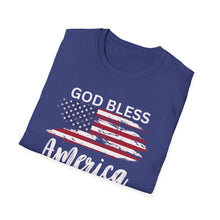 Load image into Gallery viewer, Patriotic Unisex Softstyle T-Shirt | USA Flag Tee | Independence Day, Memorial Day, Gift for Veterans, Casual Wear, Summer Style
