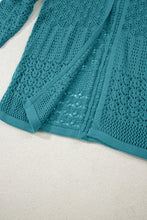 Load image into Gallery viewer, Lapis Mix Pattern Hollowed Knit Open Front Cardigan