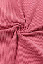 Load image into Gallery viewer, Strawberry Pink Ribbed Corduroy Oversized Sweatshirt