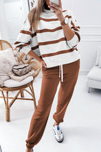 Load image into Gallery viewer, Light French Beige Drop Shoulder Pullover and Jogger Pants Set