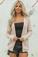 Load image into Gallery viewer, Lapis Mix Pattern Hollowed Knit Open Front Cardigan