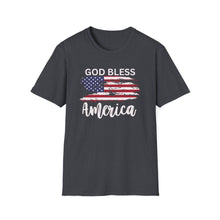 Load image into Gallery viewer, Patriotic Unisex Softstyle T-Shirt | USA Flag Tee | Independence Day, Memorial Day, Gift for Veterans, Casual Wear, Summer Style