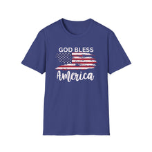 Load image into Gallery viewer, Patriotic Unisex Softstyle T-Shirt | USA Flag Tee | Independence Day, Memorial Day, Gift for Veterans, Casual Wear, Summer Style
