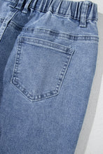 Load image into Gallery viewer, Dusk Blue Foiled Star Patchwork Straight Leg Loose Jeans