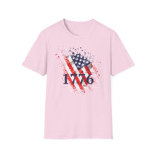 Load image into Gallery viewer, Patriotic 1776 T-Shirt, Celebratory Shirt, Independence Day Tee, 4th of July Apparel, Vintage American Flag Top, Unisex Casual Wear