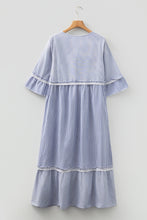 Load image into Gallery viewer, Sky Blue Stripe Maxi Dress