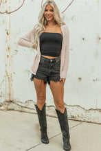 Load image into Gallery viewer, Lapis Mix Pattern Hollowed Knit Open Front Cardigan