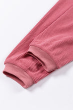 Load image into Gallery viewer, Strawberry Pink Ribbed Corduroy Oversized Sweatshirt