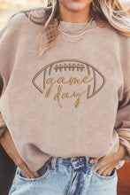 Load image into Gallery viewer, Apricot Rugby Game Day Embroidered Corduroy Sweatshirt