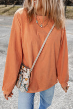 Load image into Gallery viewer, Orange Ribbed Corduroy Oversized Sweatshirt