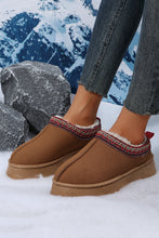 Load image into Gallery viewer, Chestnut Contrast Print Suede Plush Lined Snow Boots