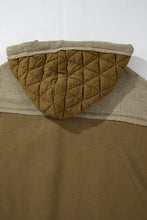Load image into Gallery viewer, Jungle Green Quilted Textured Patchwork Loose Fit Hooded Jacket