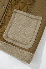 Load image into Gallery viewer, Jungle Green Quilted Textured Patchwork Loose Fit Hooded Jacket