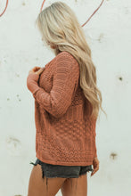 Load image into Gallery viewer, Lapis Mix Pattern Hollowed Knit Open Front Cardigan