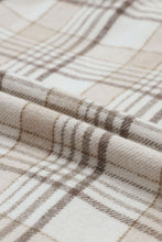 Load image into Gallery viewer, Khaki Plaid Removable Hood Buttoned Shacket