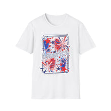 Load image into Gallery viewer, Patriotic Celebration T-Shirt, USA Shirt, Fourth of July Tee, Fireworks Graphic Tee, Summer Casual Wear, American Pride Clothing