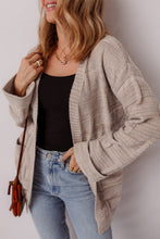 Load image into Gallery viewer, Delicacy Textured Knit Open Front Chic Cardigan with Pockets