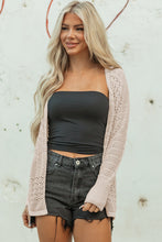 Load image into Gallery viewer, Lapis Mix Pattern Hollowed Knit Open Front Cardigan