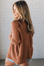 Load image into Gallery viewer, Lapis Mix Pattern Hollowed Knit Open Front Cardigan
