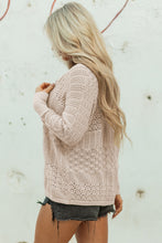 Load image into Gallery viewer, Lapis Mix Pattern Hollowed Knit Open Front Cardigan