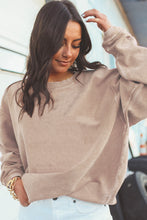 Load image into Gallery viewer, Apricot Ribbed Corduroy Oversized Sweatshirt