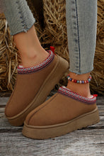 Load image into Gallery viewer, Chestnut Contrast Print Suede Plush Lined Snow Boots