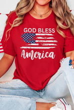 Load image into Gallery viewer, Patriotic Unisex Softstyle T-Shirt | USA Flag Tee | Independence Day, Memorial Day, Gift for Veterans, Casual Wear, Summer Style