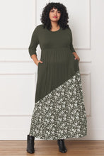 Load image into Gallery viewer, Asymmetrical Leopard Accent Maxi Dress