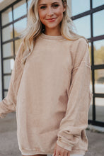 Load image into Gallery viewer, Apricot Ribbed Corduroy Oversized Sweatshirt