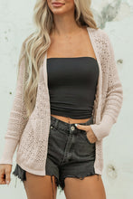 Load image into Gallery viewer, Lapis Mix Pattern Hollowed Knit Open Front Cardigan