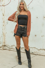 Load image into Gallery viewer, Lapis Mix Pattern Hollowed Knit Open Front Cardigan