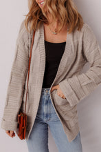 Load image into Gallery viewer, Delicacy Textured Knit Open Front Chic Cardigan with Pockets