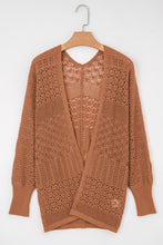 Load image into Gallery viewer, Lapis Mix Pattern Hollowed Knit Open Front Cardigan
