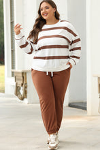 Load image into Gallery viewer, Light French Beige Drop Shoulder Pullover and Jogger Pants Set