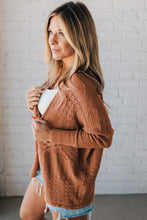 Load image into Gallery viewer, Lapis Mix Pattern Hollowed Knit Open Front Cardigan