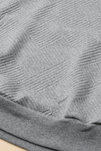 Load image into Gallery viewer, Light Grey Textured Snap Buttons Pullover Plus Size Sweatshirt
