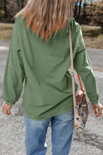 Load image into Gallery viewer, Grass Green Ribbed Corduroy Oversized Sweatshirt