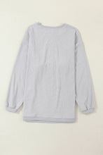 Load image into Gallery viewer, Light Grey Ribbed Corduroy Oversized Sweatshirt