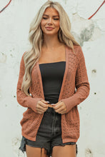 Load image into Gallery viewer, Lapis Mix Pattern Hollowed Knit Open Front Cardigan
