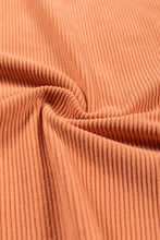 Load image into Gallery viewer, Orange Ribbed Corduroy Oversized Sweatshirt