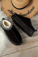 Load image into Gallery viewer, Black Contrast Print Suede Plush Lined Snow Boots