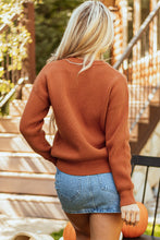 Load image into Gallery viewer, White Hello Pumpkin Graphic Sweater