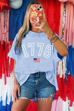 Load image into Gallery viewer, Myosotis 1776 American Flag Print Oversized Tee