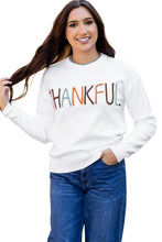Load image into Gallery viewer, White Thankful Ivory Embroidered Sweater