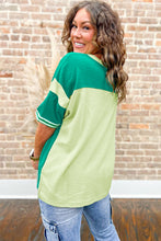 Load image into Gallery viewer, Pink Stripe Patchwork Colorblock Plus Size T Shirt