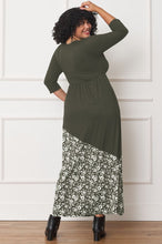 Load image into Gallery viewer, Asymmetrical Leopard Accent Maxi Dress