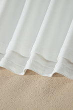 Load image into Gallery viewer, White Retro USA Striped Trim Short Sleeve Plus Size Tee