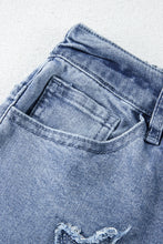 Load image into Gallery viewer, Dusk Blue Foiled Star Patchwork Straight Leg Loose Jeans